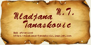 Mlađana Tanasković vizit kartica